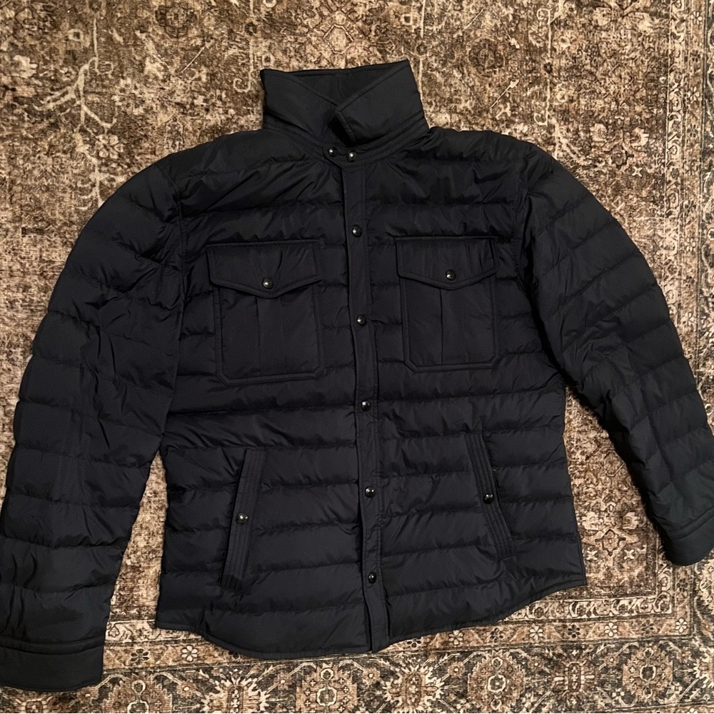 Polo by Ralph Lauren Black Quilted Puffer Jacket with High Collar